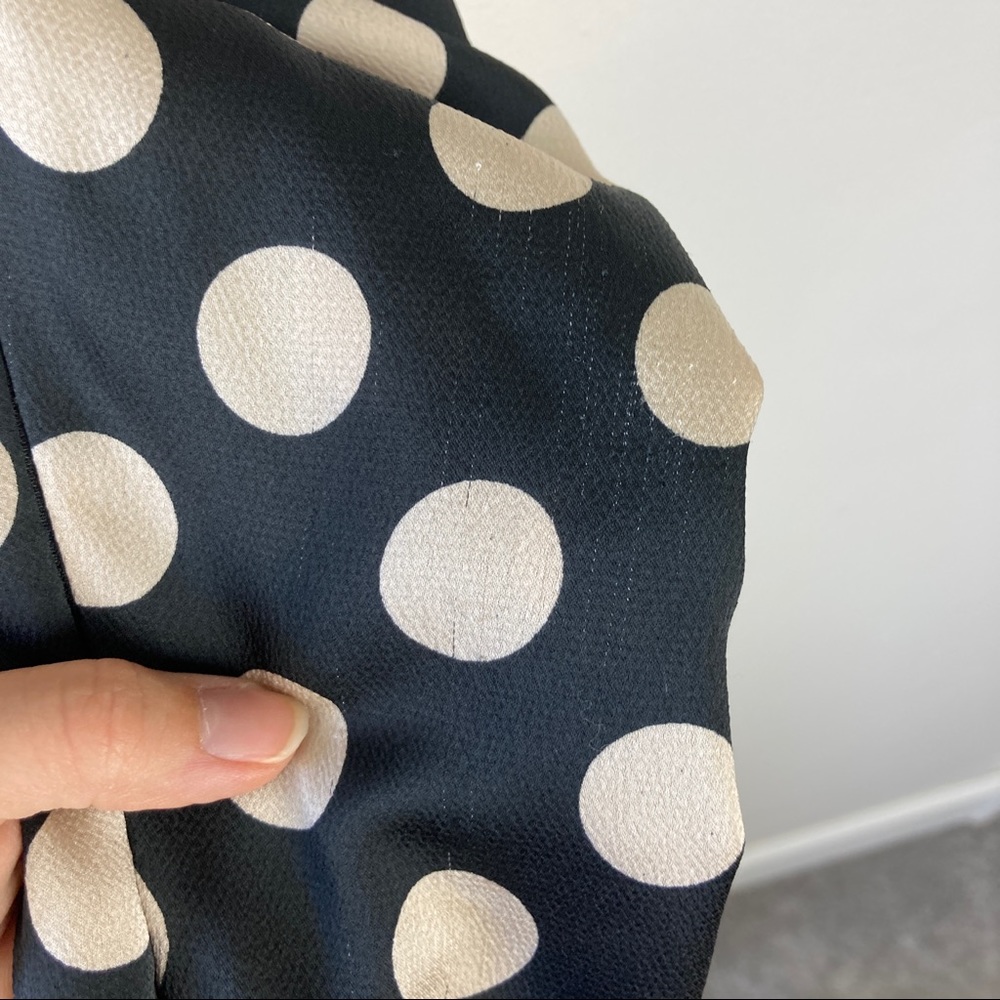 Mac Duggal Black Maxi Dress with Cream Polka Dots - Picture 11 of 14